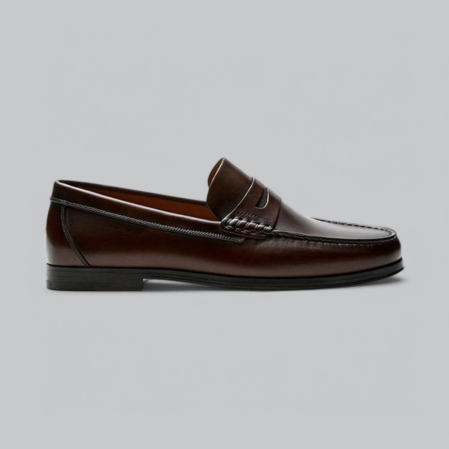 Men’s Genuine Leather Penny Loafers – Classic Style, Timeless Comfort