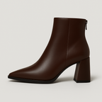 Womens Ankle Boots – leather with block heel Cara Ldn