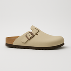 Womens Elegant Clogs with side buckle, smart sandles Cara Ldn