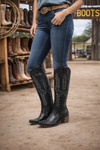 Classy Women’s Western Knee-High Cowboy Boots