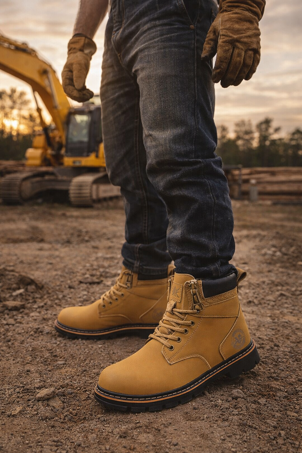 Men's Safety Work Boots - High Quality Kevlar Puncture-Resistant Site Shoes