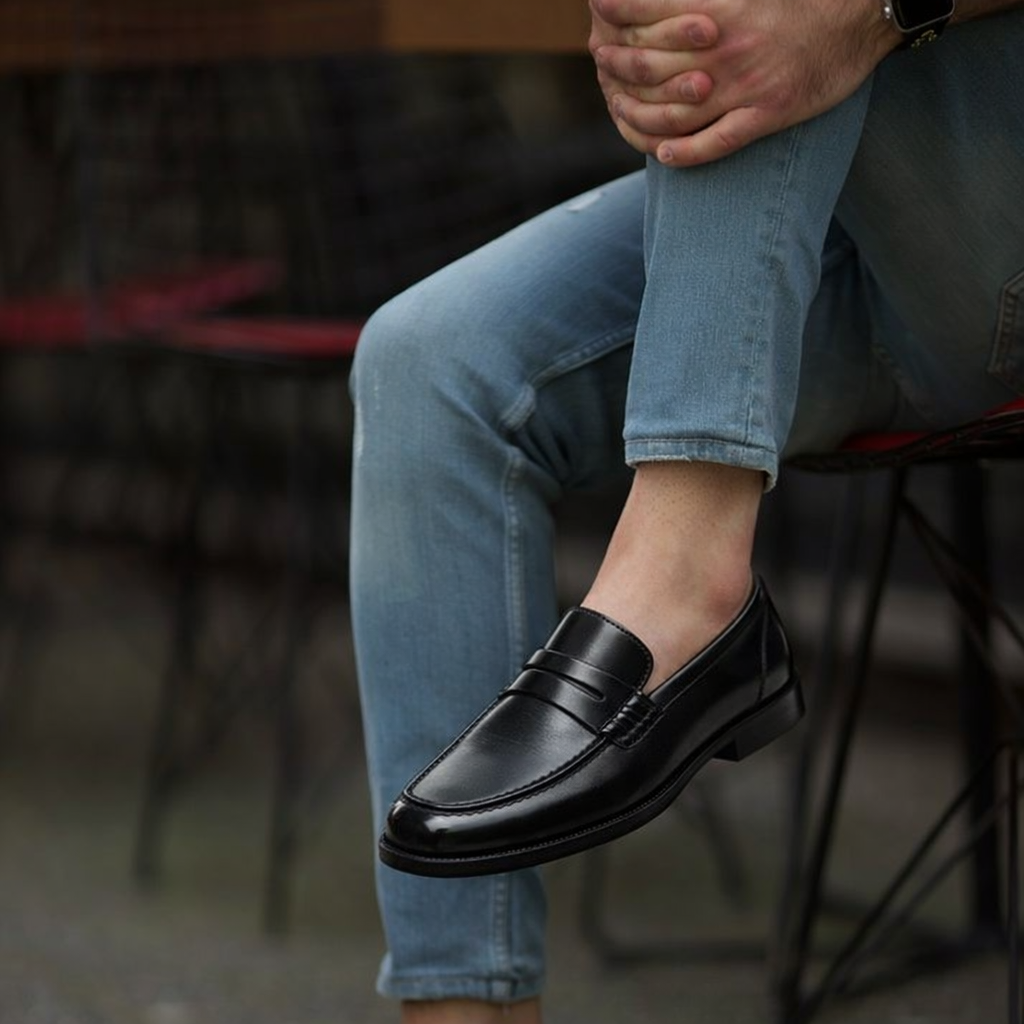 Men’s Genuine Leather Penny Loafers – Classic Style, Timeless Comfort