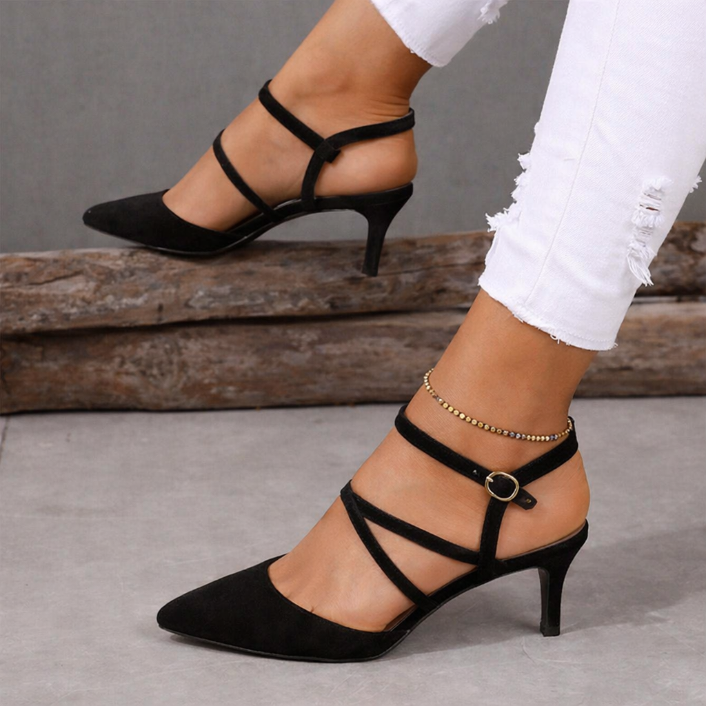 Women Orthopedic Ankle Strap Court Shoes