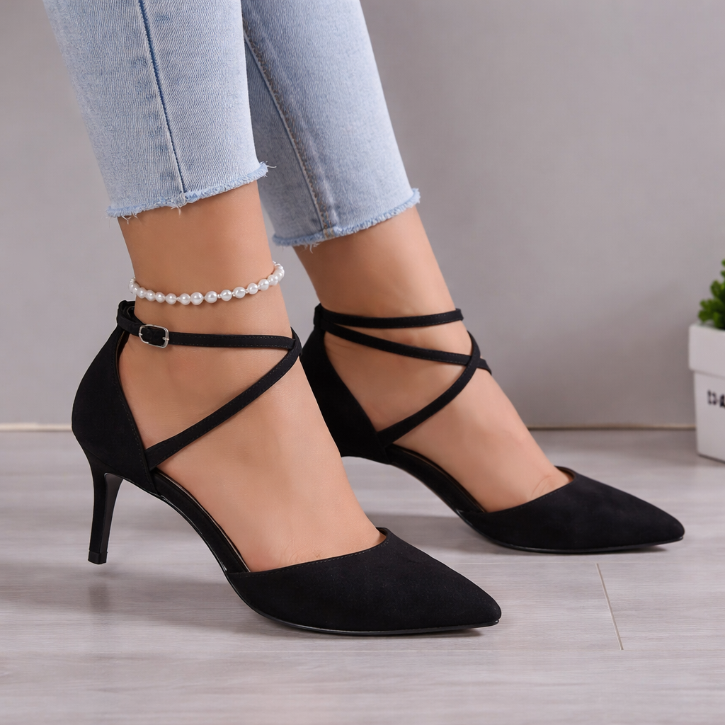 Women Orthopedic Ankle Strap Court Shoes - Supportive Comfort for All-Day Wear