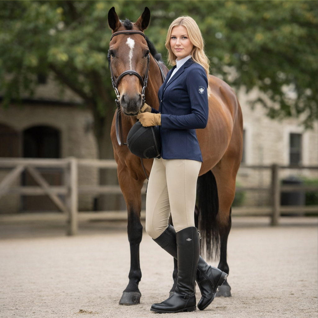 Women's Long Riding Boots, Sovereign High Rider Tall Riding Boots – Adult Size