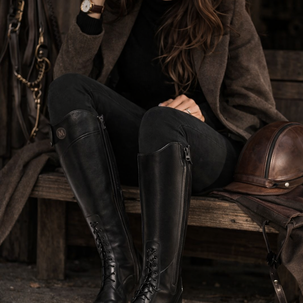 Women's Long Riding Boots, Sovereign High Rider Tall Riding Boots – Adult Size