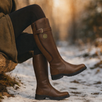 Women’s Waterproof Leather Winter Riding Boots