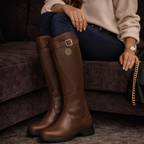 Women’s Waterproof Leather Winter Riding Boots