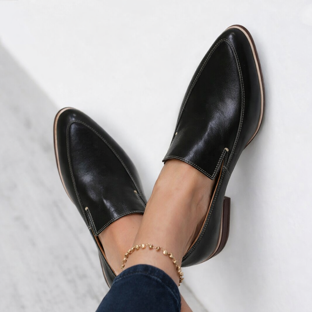 Women’s Slip-On Leather Loafers for Formal and Casual Wear