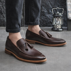 Men’s Slip-On Leather Loafers – Classic Style Comfortable Shoes