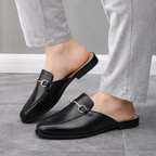 Men’s Leather Mule Shoes – Backless Slip-On Style