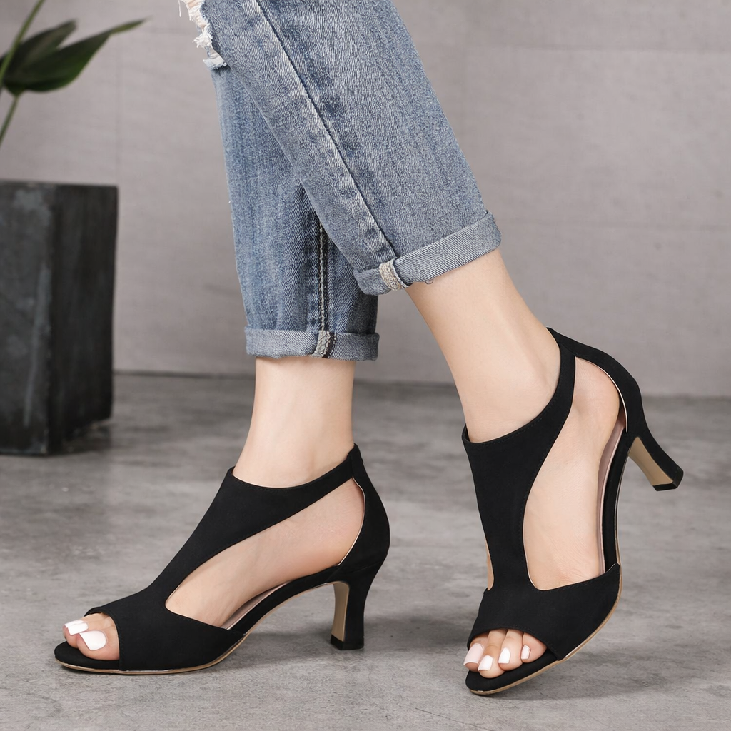 Women’s Heeled Sandals – Open Toe , Elegant Dress and Party Shoes