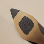 Bottines pour femmes – cuir avec talon bloc