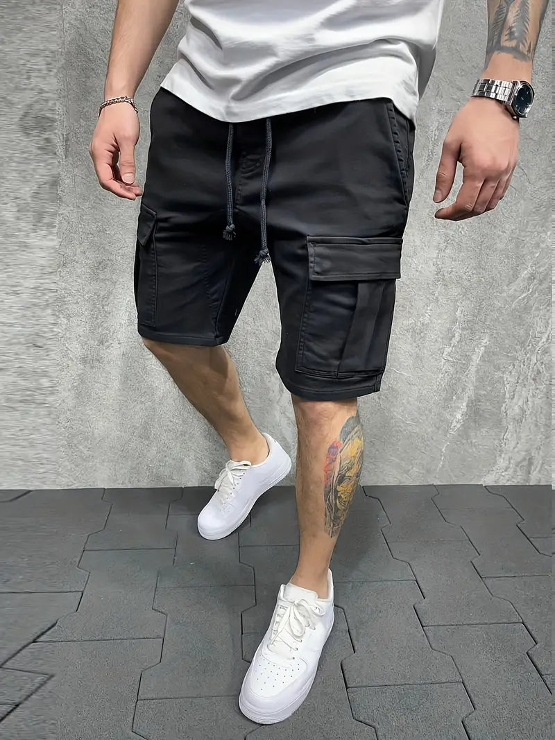 Men's Casual Cargo Shorts – Multi-Pocket Utility Design