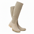 Womens Knee High Boots – Slim fit, Perforated Suede Cara Ldn