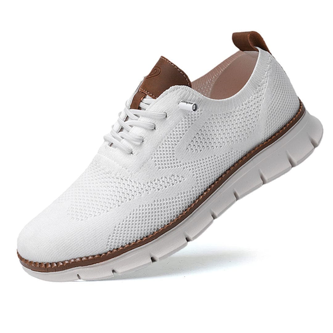 Men's Breathable Knit Casual Sneakers – Lightweight Lace-Up Comfort Trainers