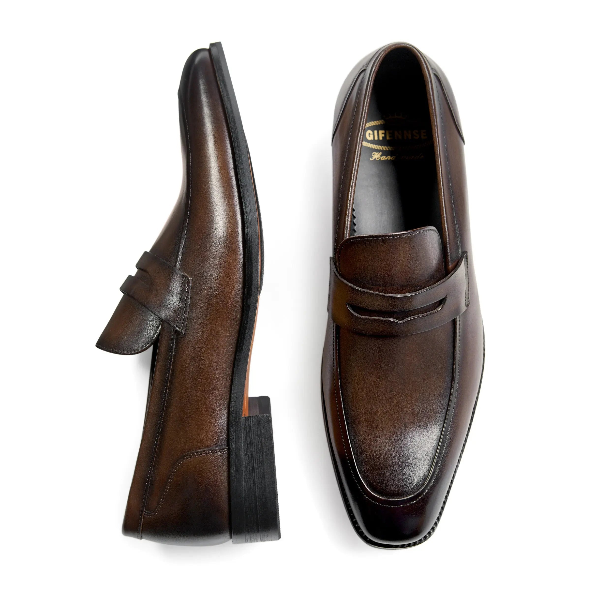 Men’s Leather Penny Loafers – Slip-On Formal and Casual Shoes