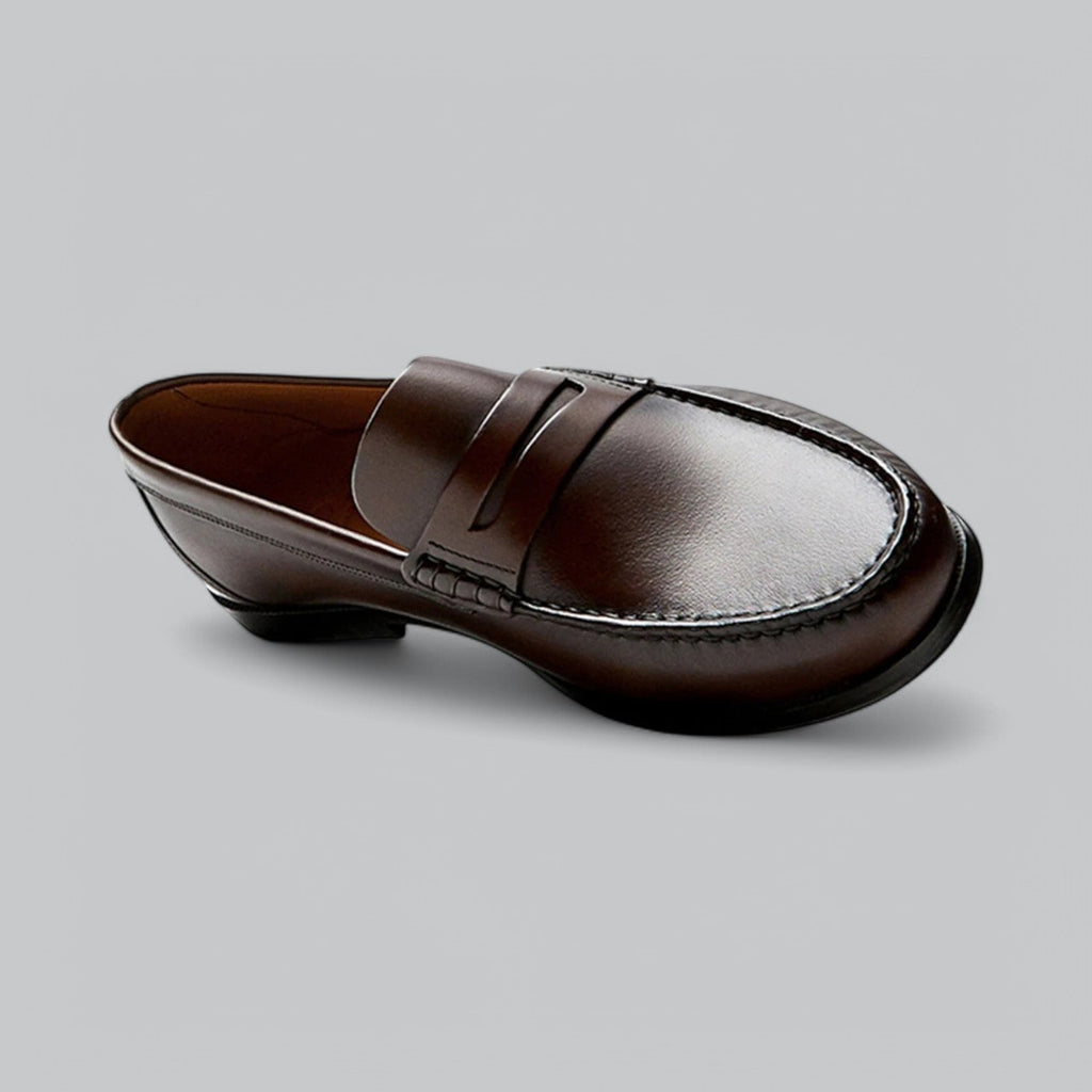Men’s Genuine Leather Penny Loafers – Classic Style, Timeless Comfort