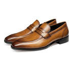 Men’s Leather Penny Loafers – Slip-On Formal and Casual Shoes