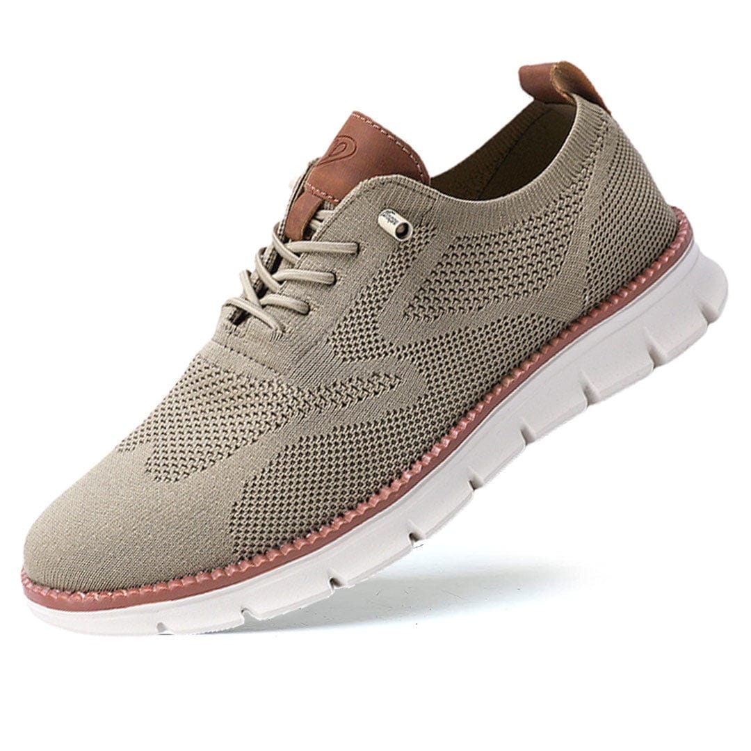 Men's Breathable Knit Casual Sneakers – Lightweight Lace-Up Comfort Trainers