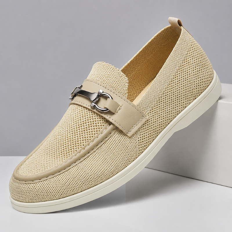 Men's Breathable Penny Loafers - Slip-On Casual Shoes