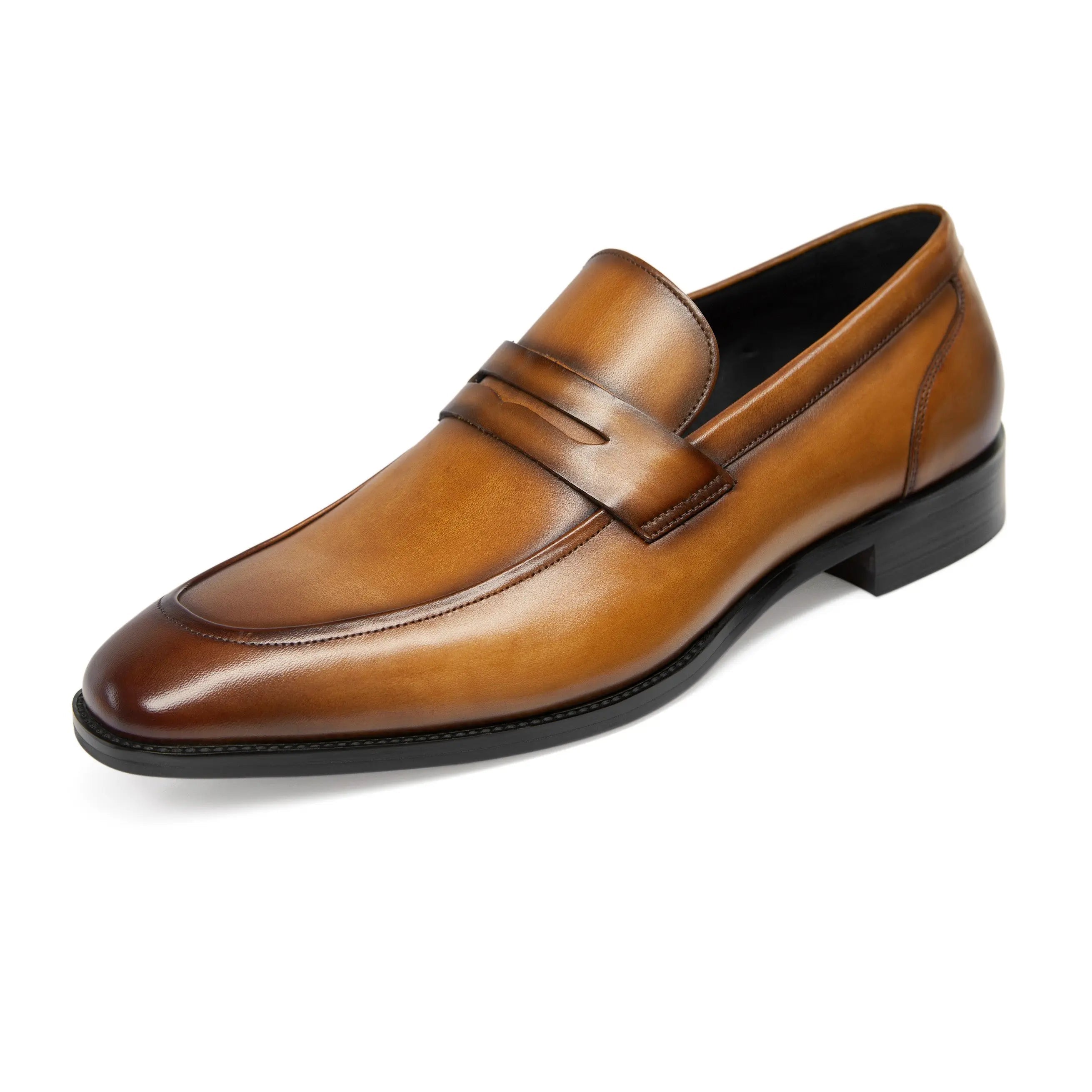 Men’s Leather Penny Loafers – Slip-On Formal and Casual Shoes