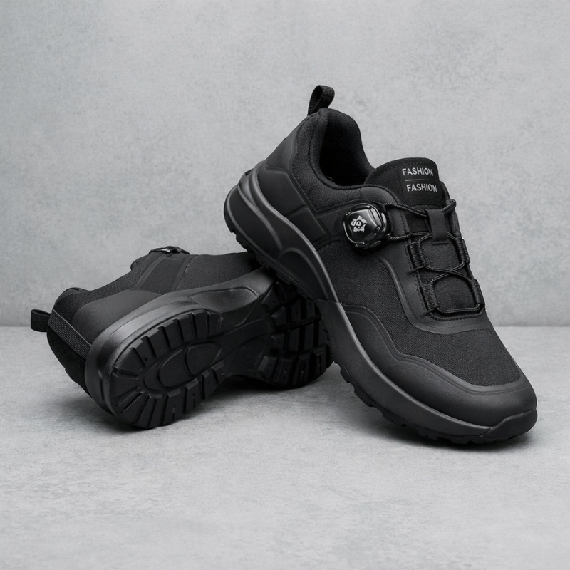 Chaussures de randonnée pour hommes - Baskets de marche à laçage automatique