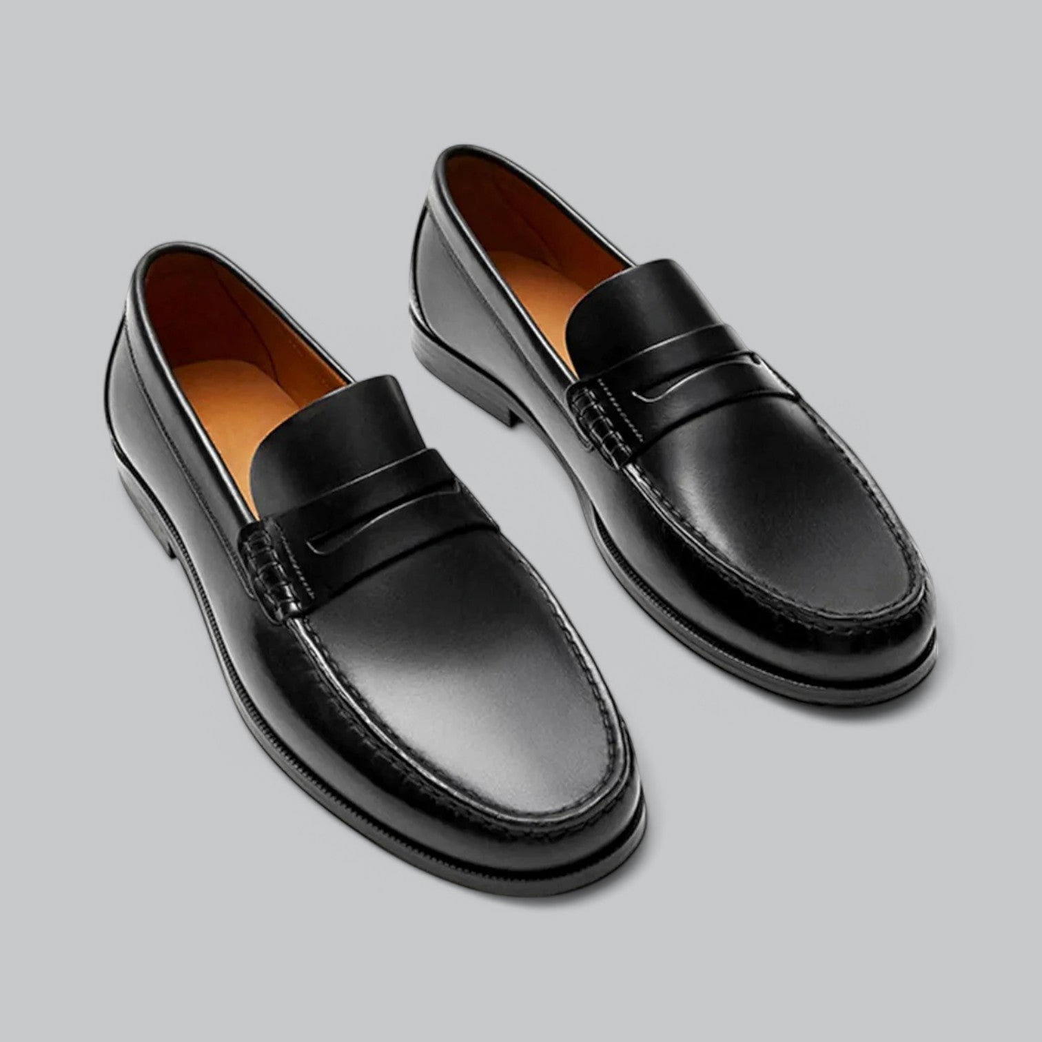 Men’s Genuine Leather Penny Loafers – Classic Style, Timeless Comfort