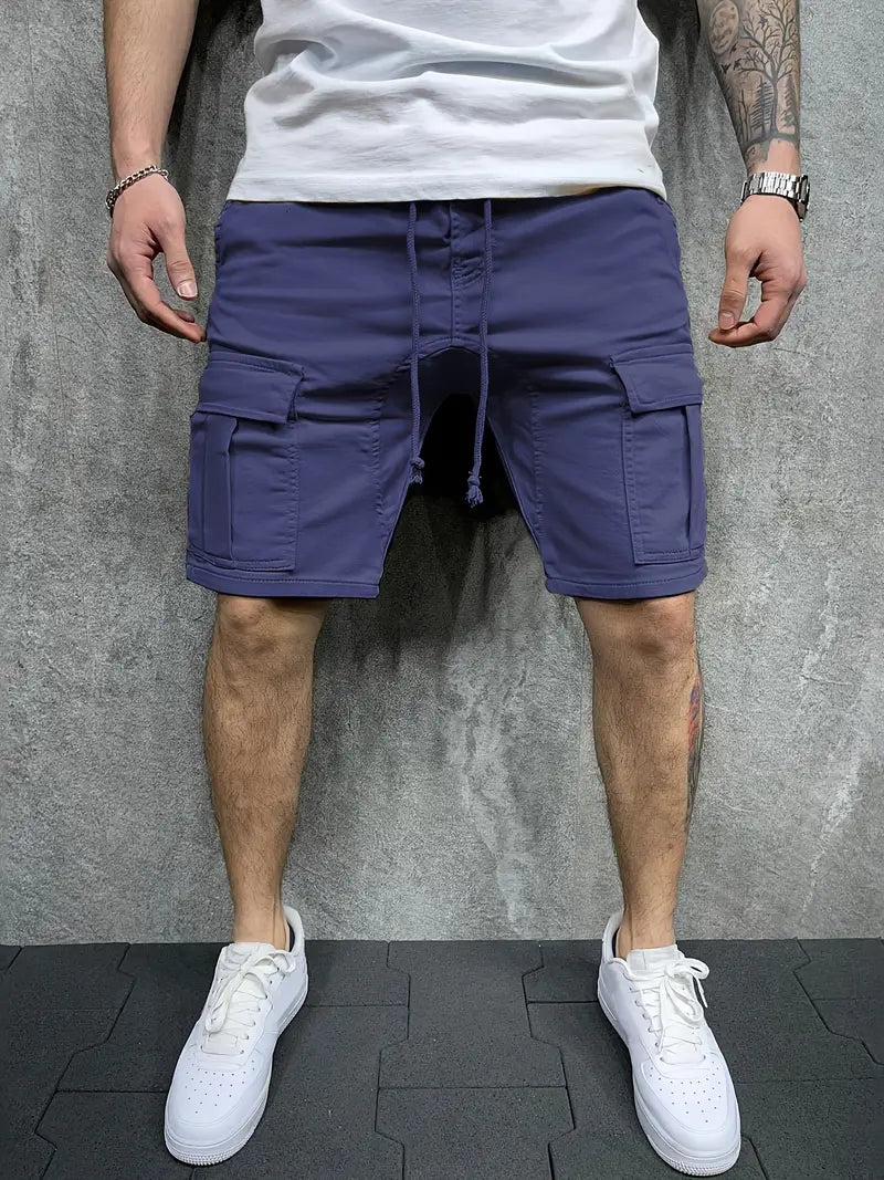 Men's Casual Cargo Shorts – Multi-Pocket Utility Design