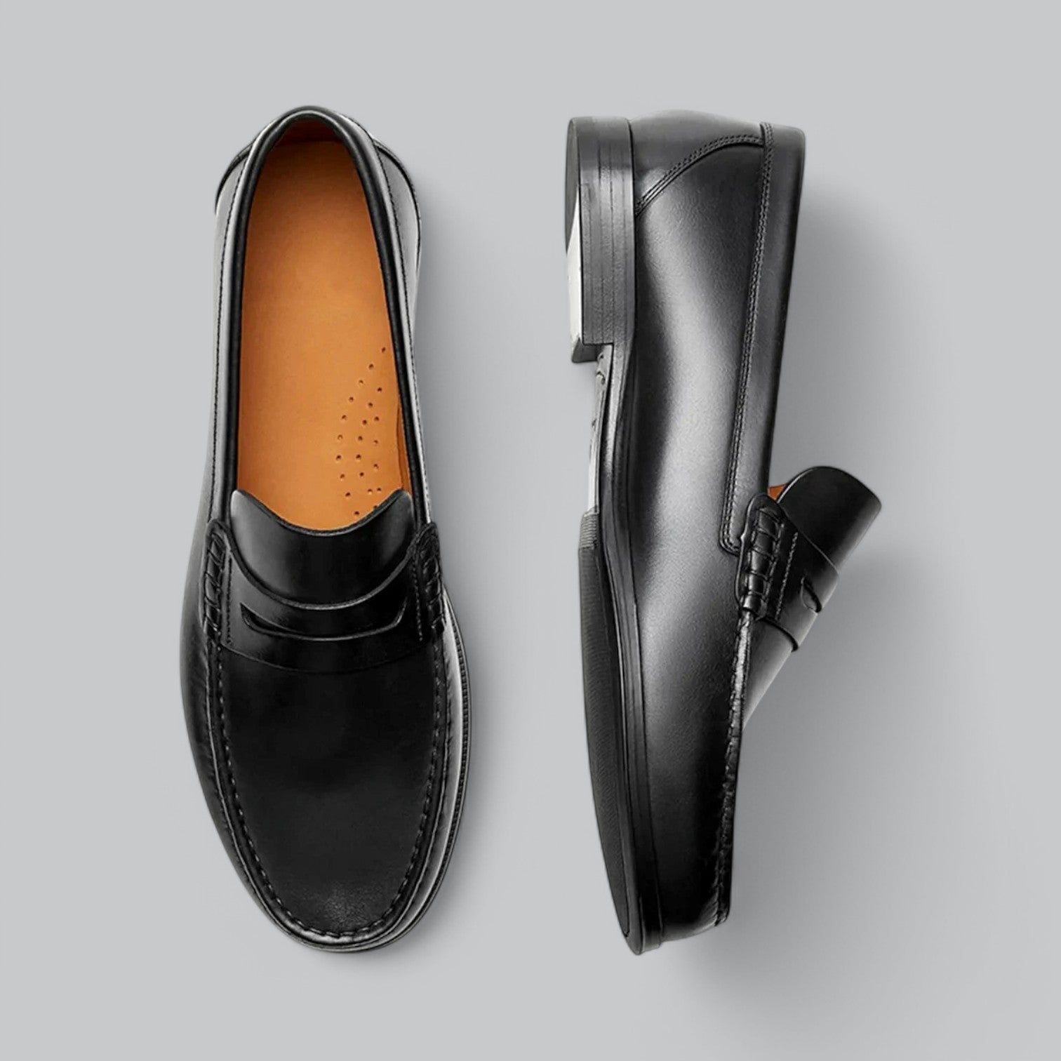 Men’s Genuine Leather Penny Loafers – Classic Style, Timeless Comfort
