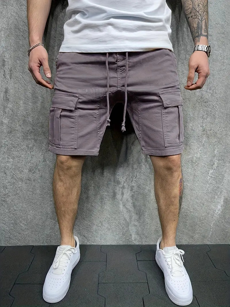 Men's Casual Cargo Shorts – Multi-Pocket Utility Design