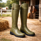 Bottes de équitation en cuir imperméables pour femmes