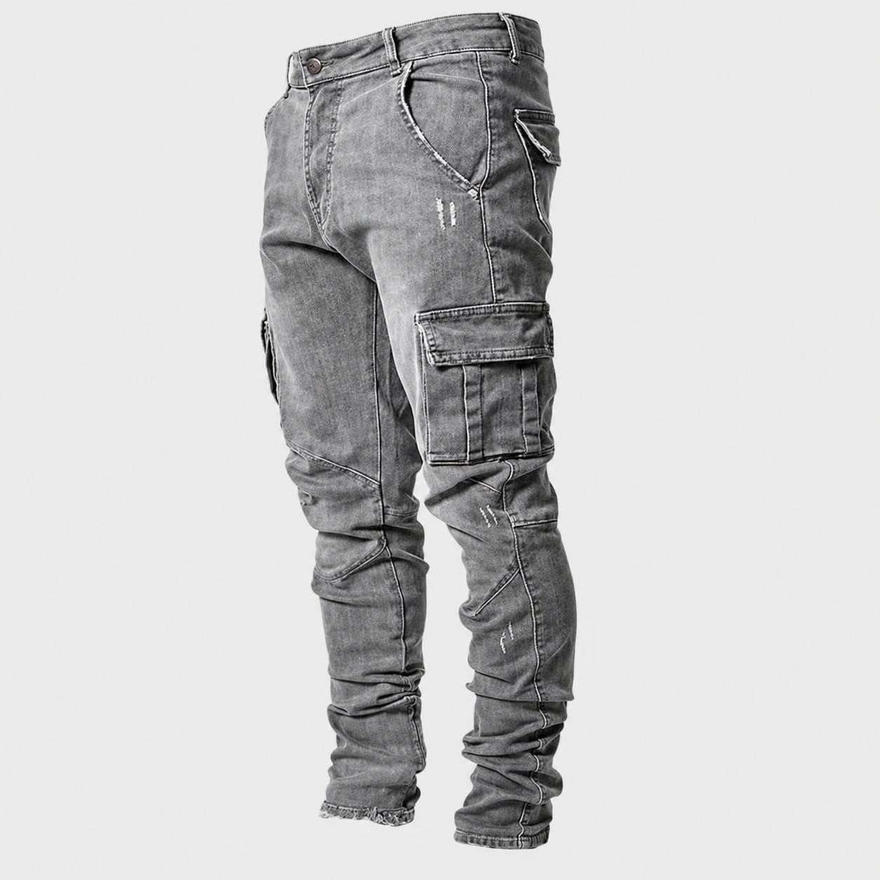 Men’s Casual Stretch Cargo Pants – Slim Fit Denim Jeans