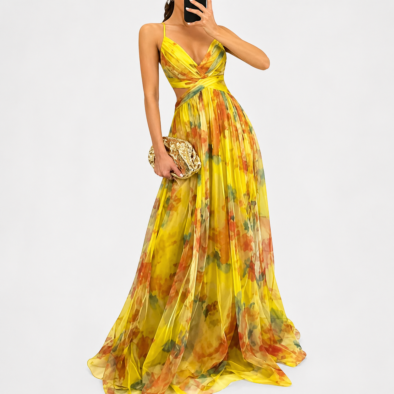 Women’s Chiffon Evening Maxi Dress – Wedding Guest Style