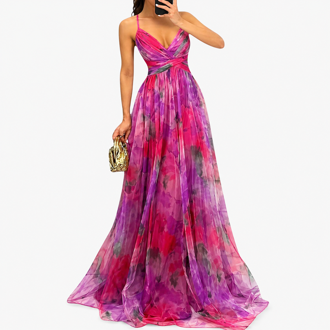 Women’s Chiffon Evening Maxi Dress – Wedding Guest Style
