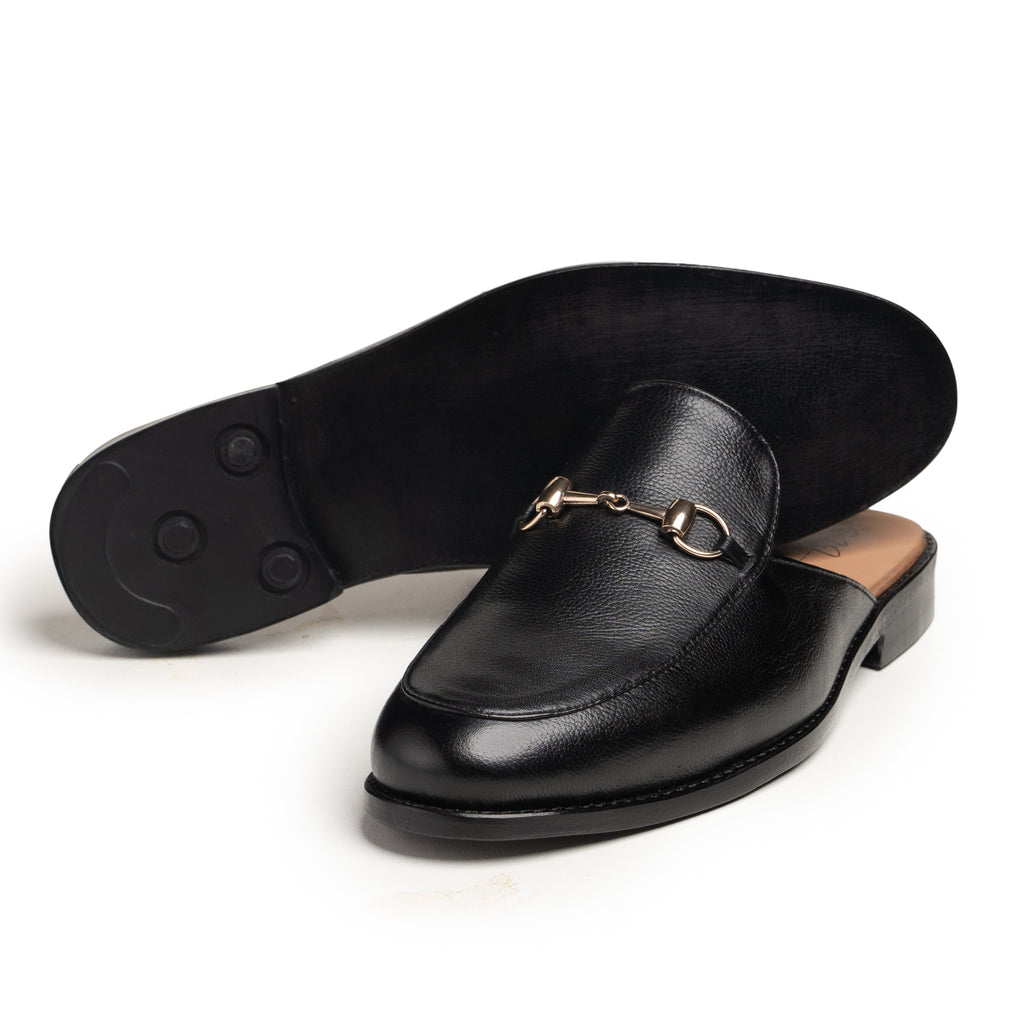Men’s Leather Mule Shoes – Backless Slip-On Style