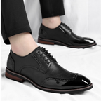 Men's Leather Dress Shoes - Lace-Up Formal Shoes