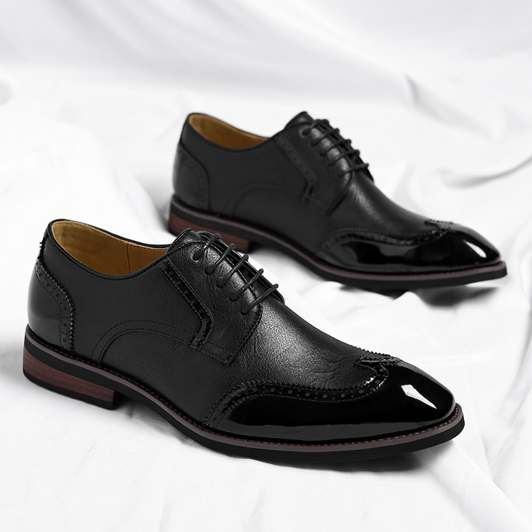 Men's Leather Dress Shoes - Lace-Up Formal Shoes
