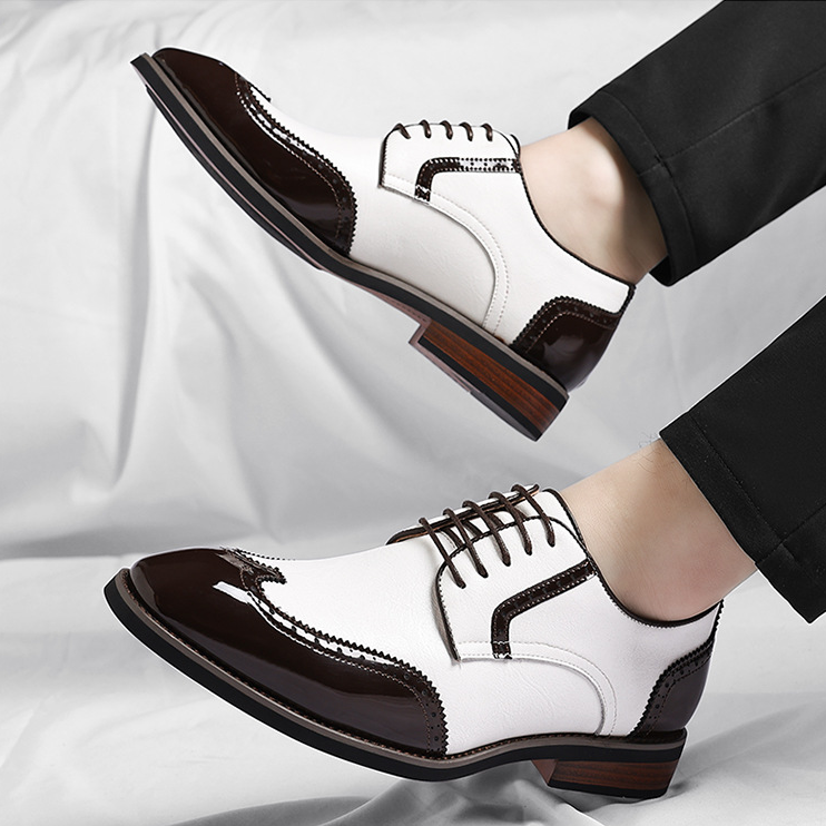 Men's Leather Dress Shoes - Lace-Up Formal Shoes