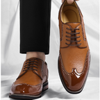 Men's Leather Dress Shoes - Lace-Up Formal Shoes