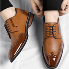 Men's Leather Dress Shoes - Lace-Up Formal Shoes
