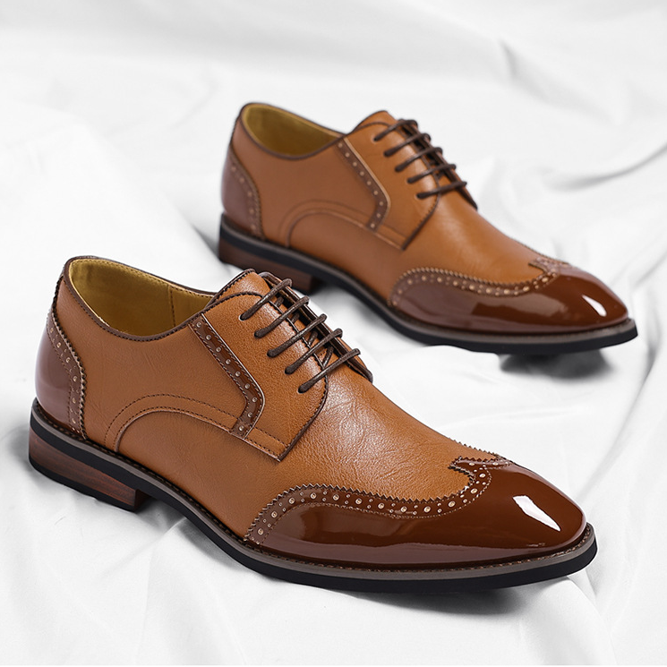 Men's Leather Dress Shoes - Lace-Up Formal Shoes