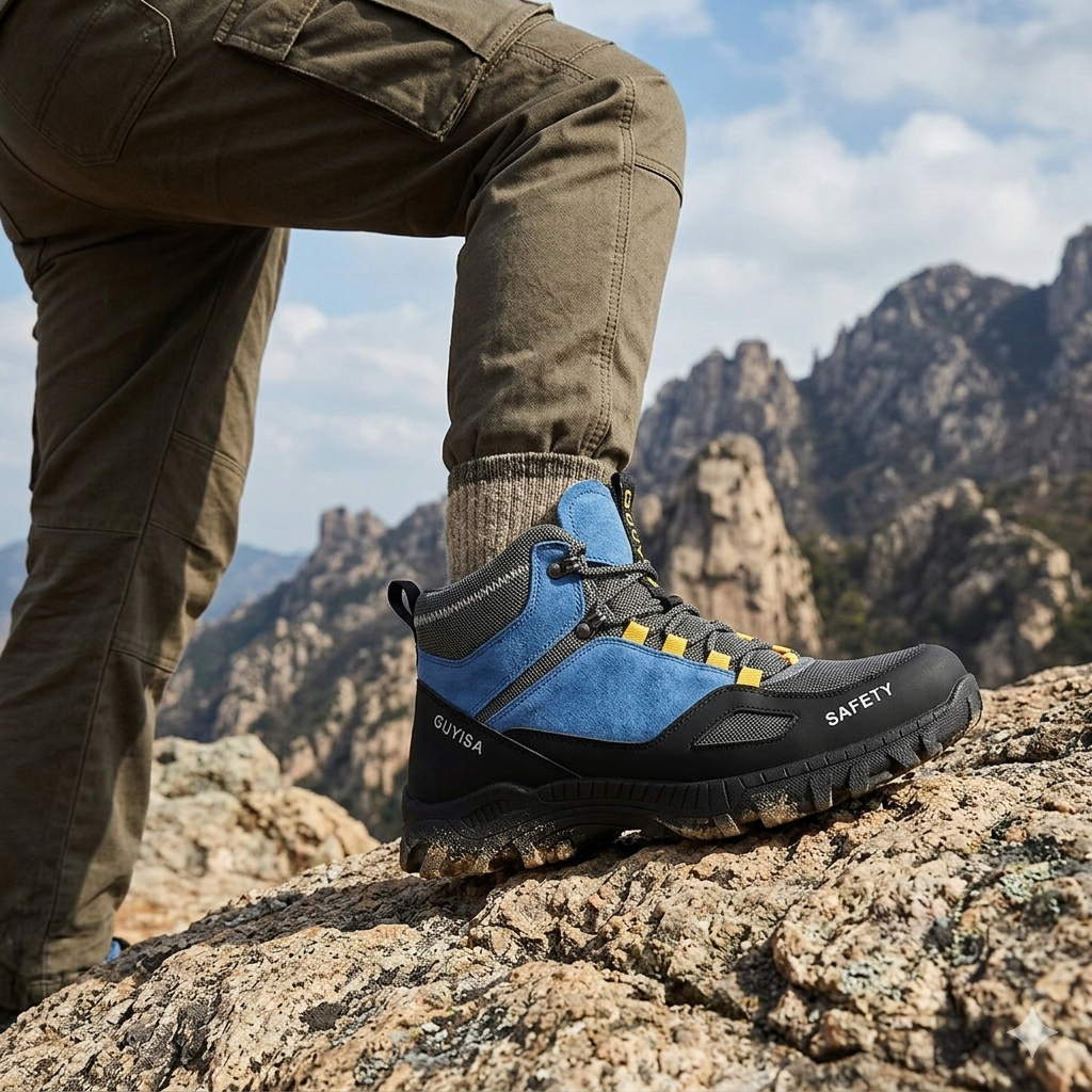 Men's Safety Work Boots - High Quality Kevlar Puncture-Resistant Site Shoes