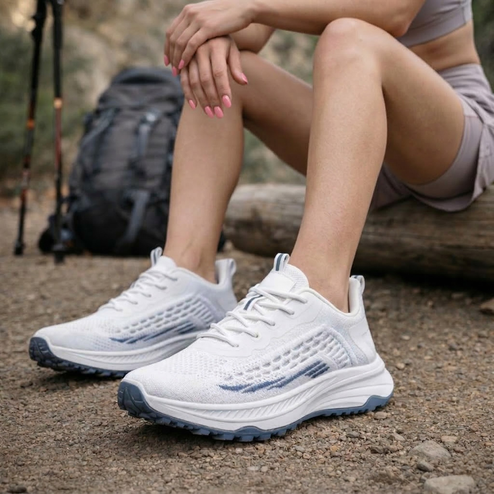 Chaussures de randonnée pour femmes - Baskets de marche au style soutenant