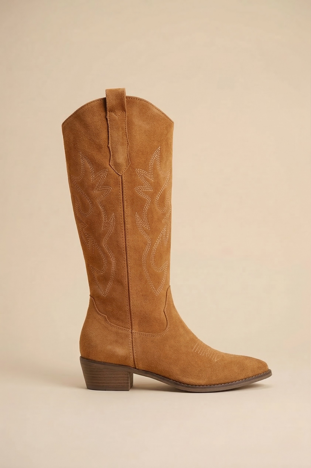 Bottes de cowgirl montantes pour femmes - Bottes de cowgirl en daim
