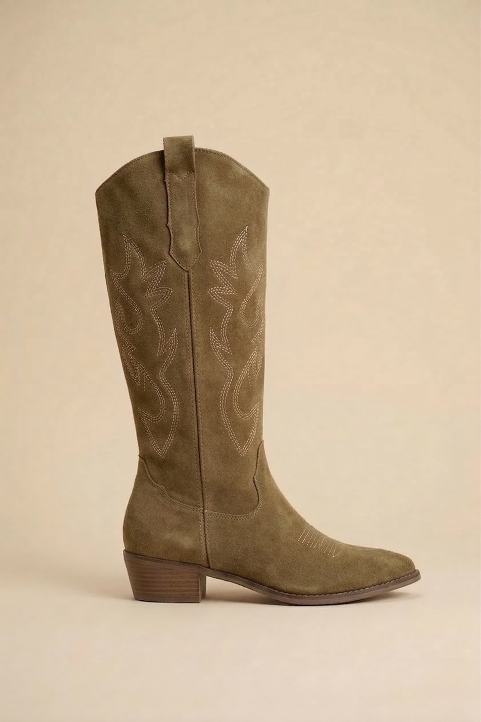 Bottes de cowgirl montantes pour femmes - Bottes de cowgirl en daim