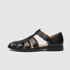 Men's Closed Toe Fisherman Sandals - Leather Buckle Strap Summer Shoes