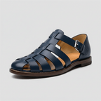 Men's Closed Toe Fisherman Sandals - Leather Buckle Strap Summer Shoes