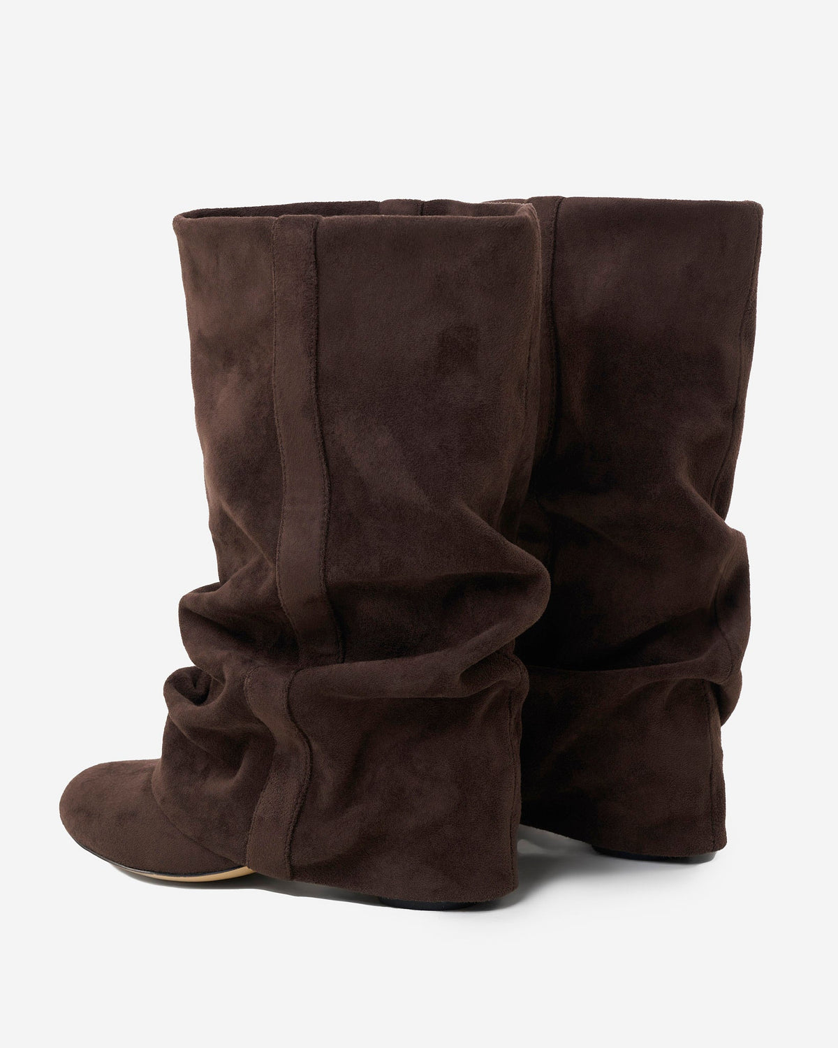 Women's Slouchy Knee High Boots with Hidden Heel, Soft-Fold Boots in 4 cm or 8 cm Heel