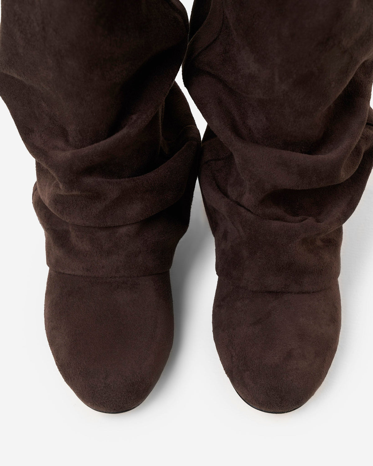 Women's Slouchy Knee High Boots with Hidden Heel, Soft-Fold Boots in 4 cm or 8 cm Heel